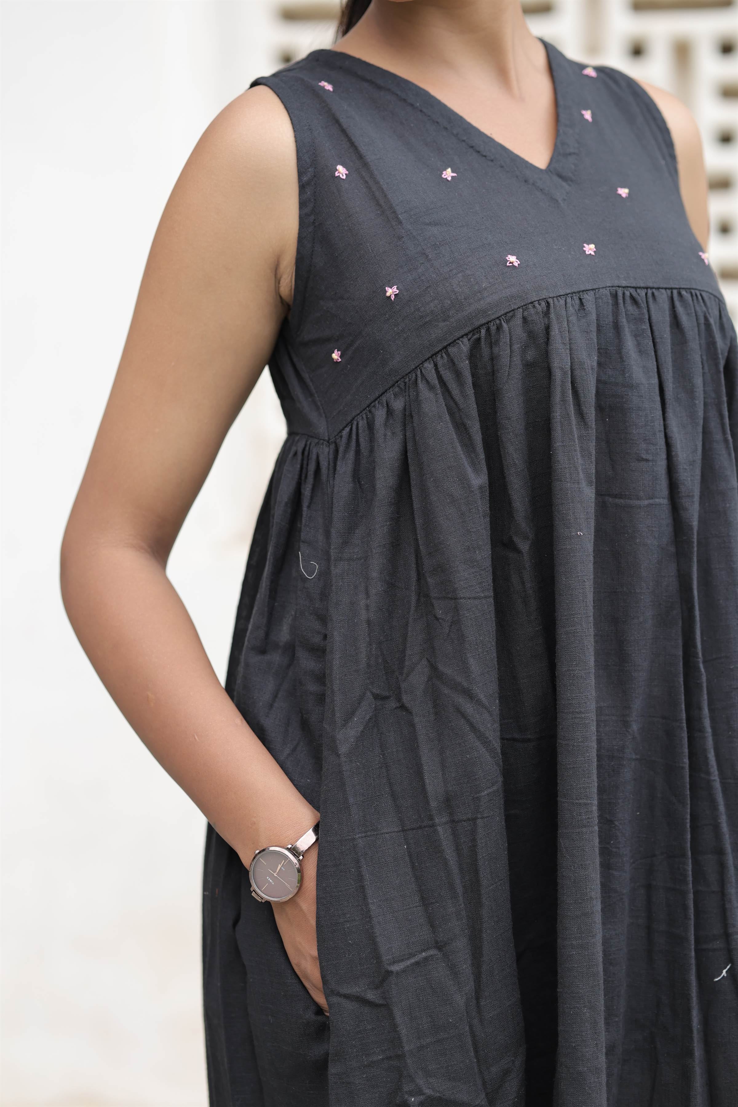 Cotton Slub | Handcrafted Embroidery | Flared Silhouette | Breathable Fabric | Everyday Comfort | Easy Styling
