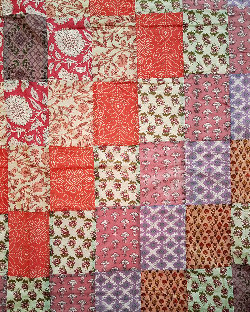 Pink Upcycled Pure Cotton AC Quilt