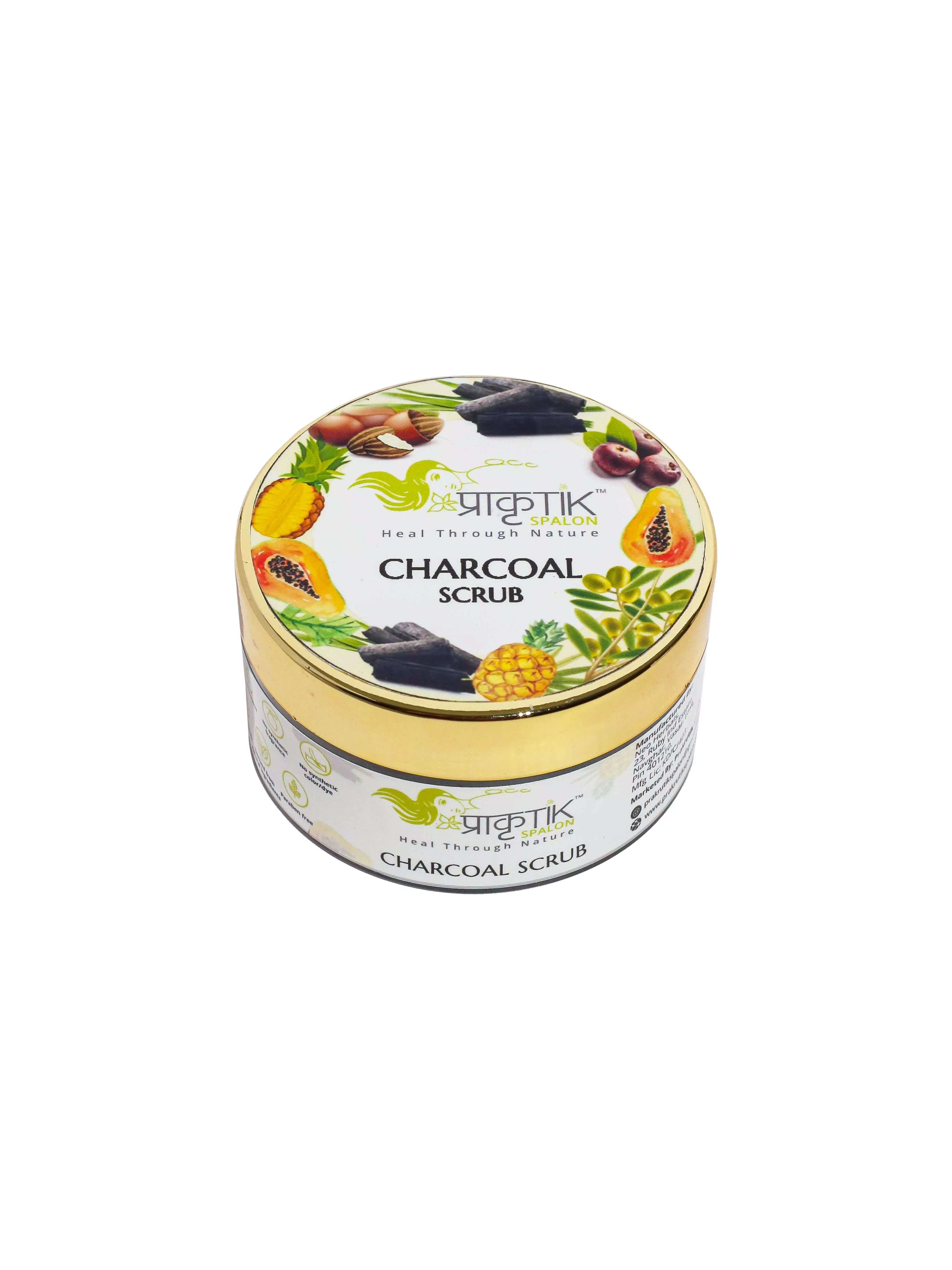 Prakrutik Charcoal Scrub 50gm and Prakrutik Charcoal Face Pack Combo 50gm