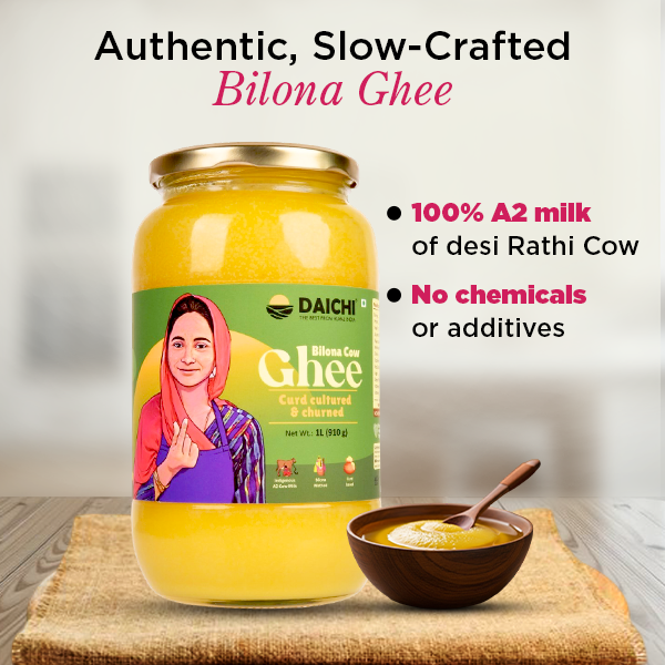 Daichi Pure Premium Bilona Cow Ghee | Pure & Natural  | Crafted in small batches