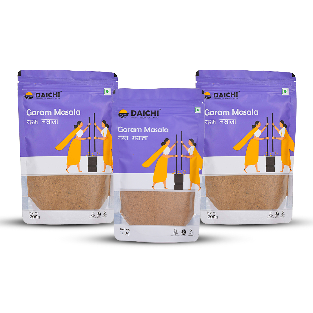 Daichi Pure Garam Masala | 100% Pure Natural Garam Masala  | Single Origin | Unadulterated | Chemical-Free | Sun-Dried | Antioxidant & Anti-Inflammatory | Handcrafted in Small Batches by Rural Women