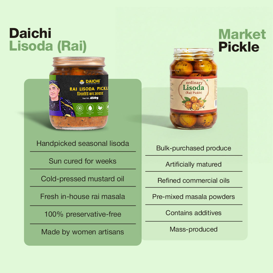 Daichi Handcrafted Lisoda (Rai) Pickle | Glass Jars