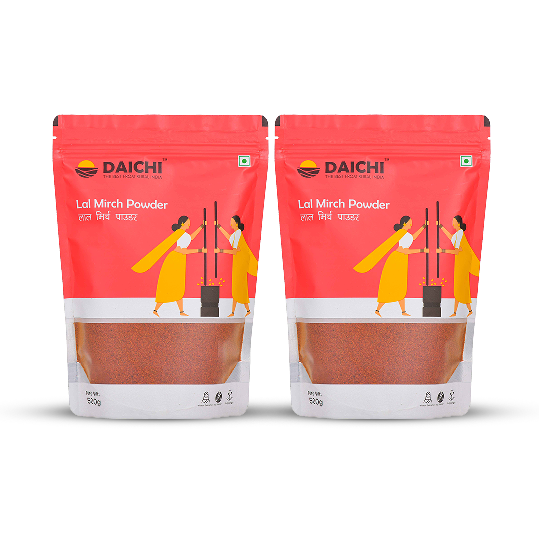 Daichi Pure Red Chilli (Lal Mirch) | 100% Pure Lal Mirch  | Single Origin | Unadulterated | Chemical-Free | Sun-Dried | Handcrafted in Small Batches by Rural Women