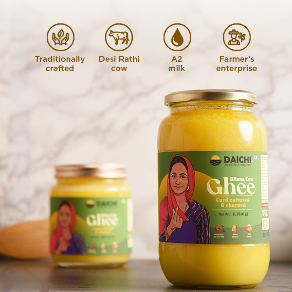 Daichi Pure Premium Bilona Cow Ghee | Pure & Natural  | Crafted in small batches