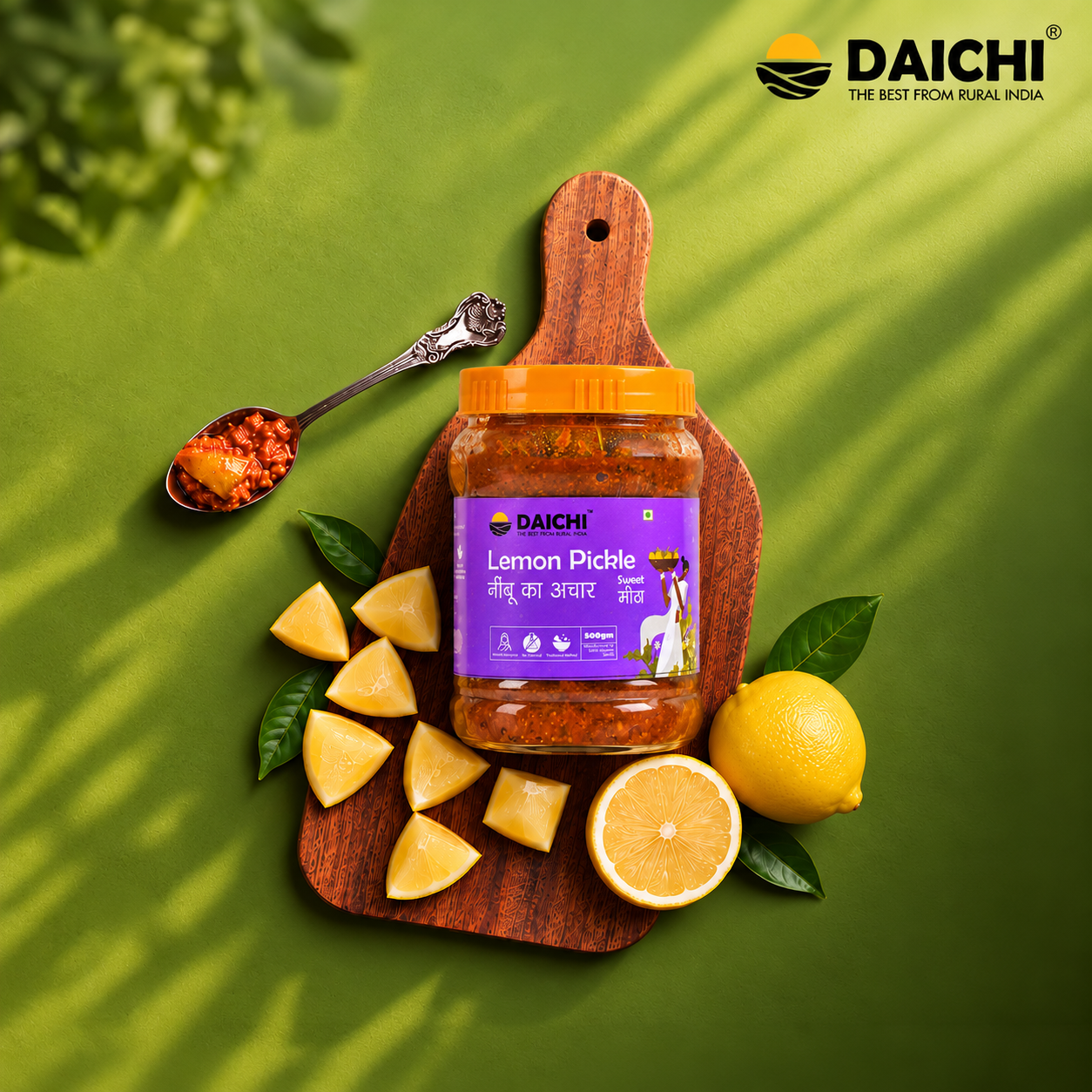 Daichi Handcrafted Lemon (Sweet) Pickle | PVC Jars