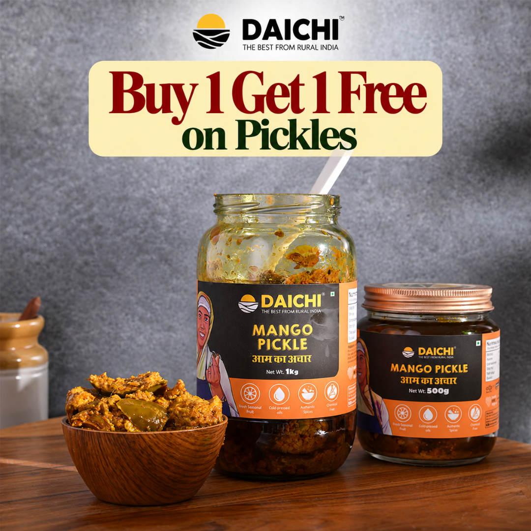 Daichi Handmade Mango Pickle | Cold-Pressed Oil & Traditional Recipe Pickle