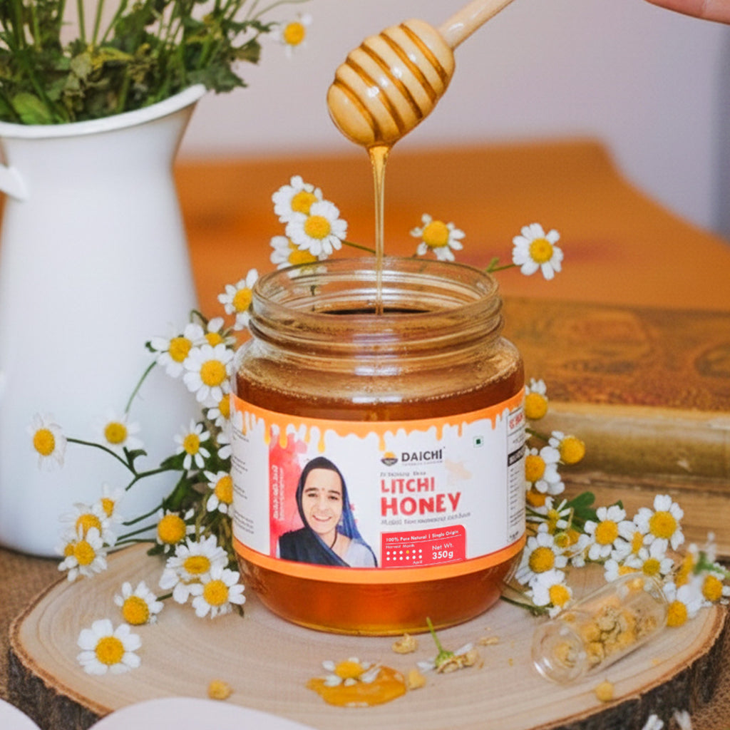 Daichi Litchi Honey - 100% Raw & Unprocessed, Straight from