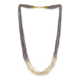 Grey Beaded Layer Necklace