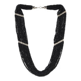 Black Beaded Layer Necklace