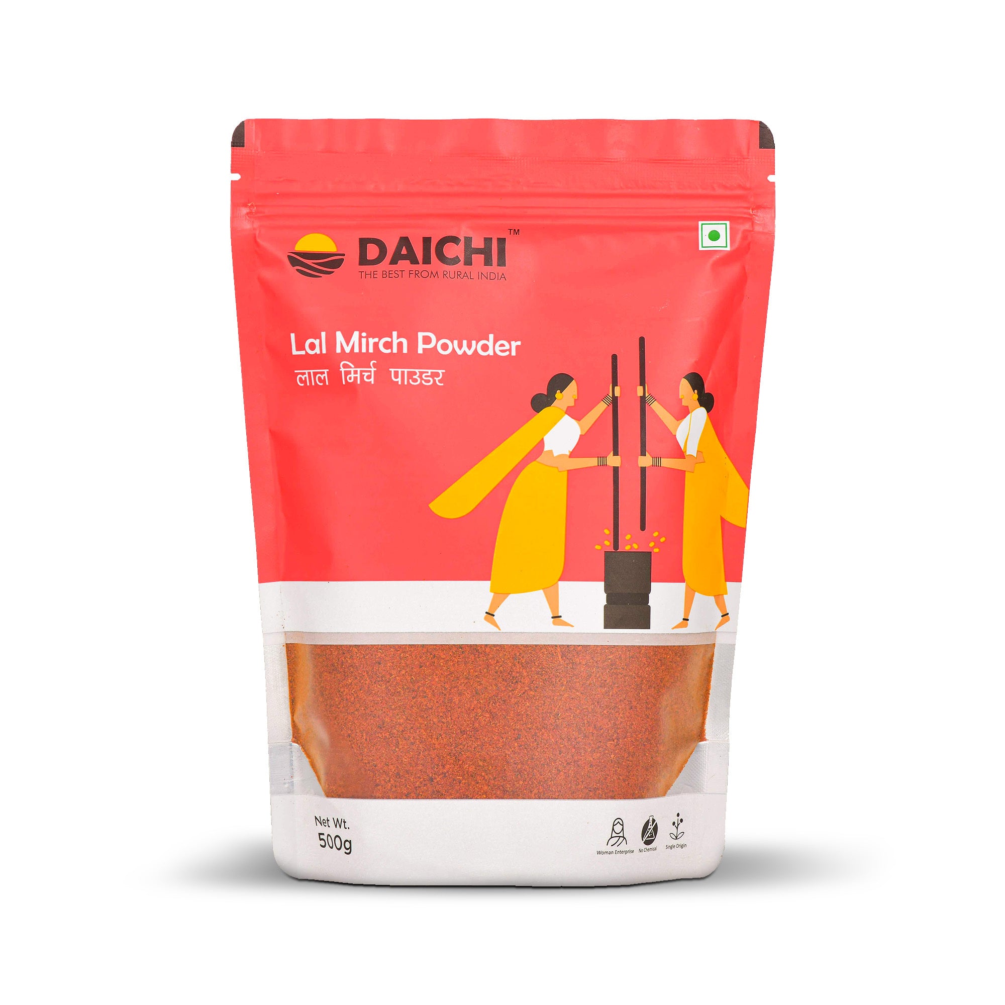 Daichi Pure Red Chilli (Lal Mirch) | 100% Pure Lal Mirch  | Single Origin | Unadulterated | Chemical-Free | Sun-Dried | Handcrafted in Small Batches by Rural Women