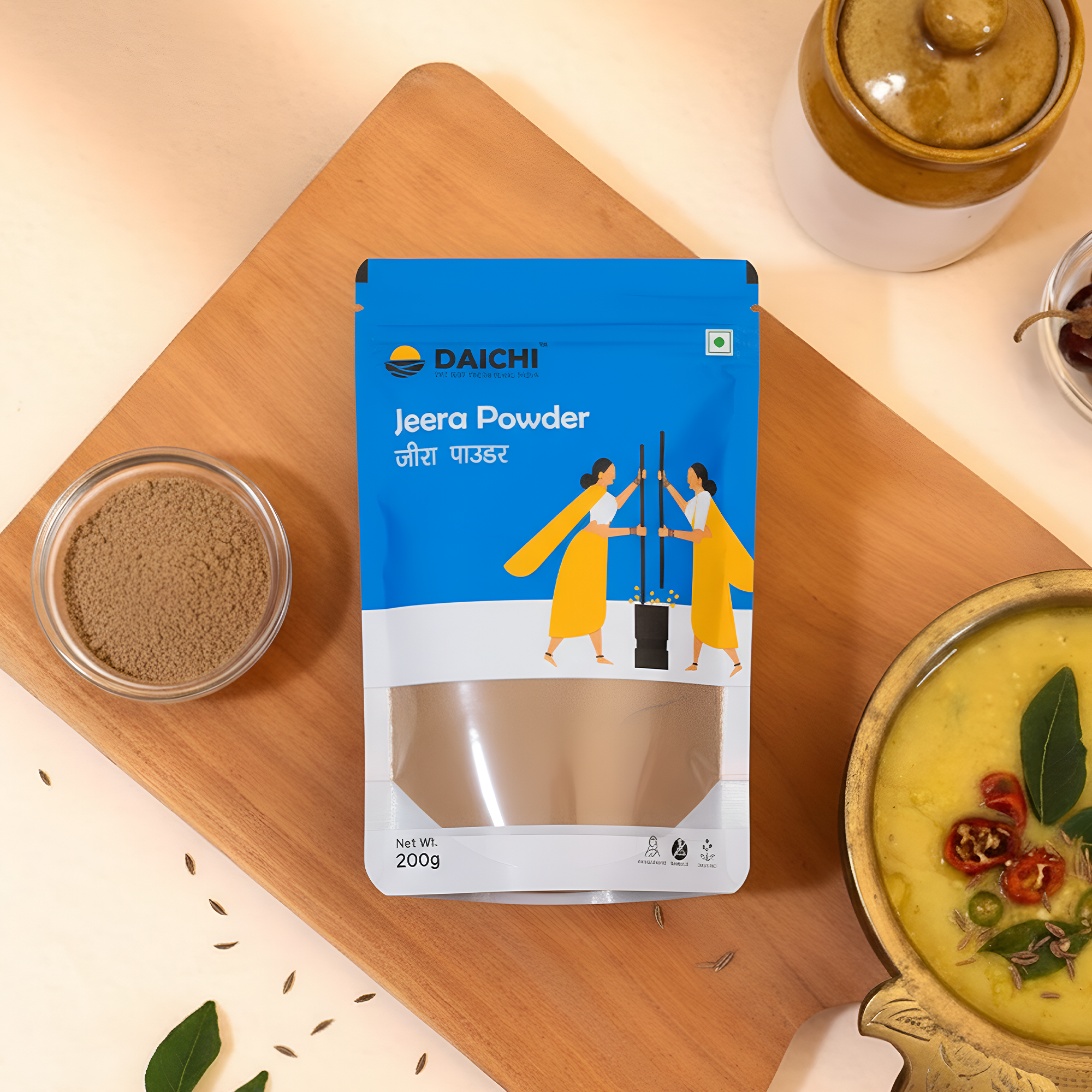 Daichi Cumin Powder (Jeera) | 100% Pure Jeera | Single Origin | Unadulterated | Chemical-Free | Sun-Dried | Antioxidant & Anti-Inflammatory | Handcrafted by Rural Women