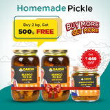 Daichi Handmade Mango Pickle | Cold-Pressed Oil | Traditional Recipe | No Preservatives | Buy 2 kg, Get 500g FREE