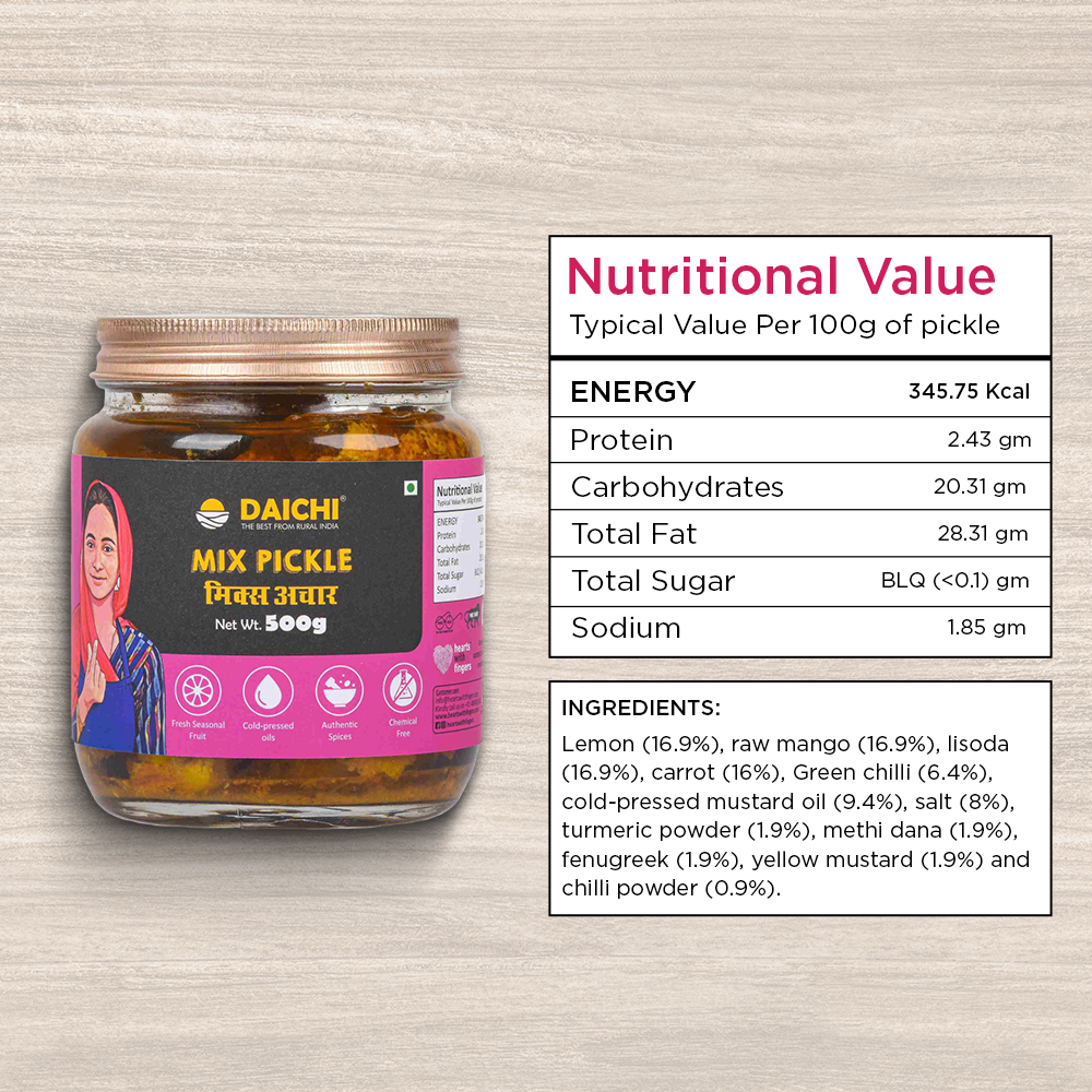Homemade Achar Combo Saver Pack | Mix Pickle + Green Chilli | Cured in Cold-Pressed Mustard Oil | No Preservatives (Pack of 2)