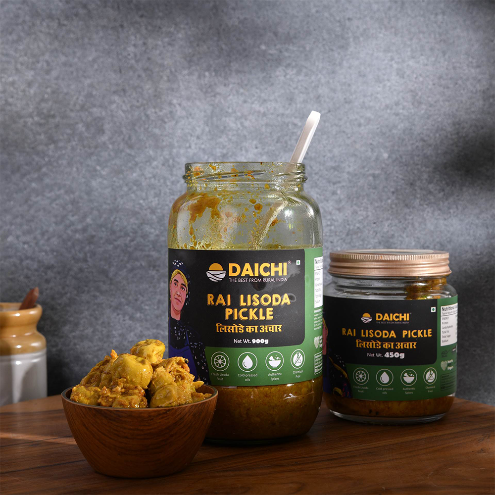 Homemade Achar Combo Saver Pack | Green Chilli + Lisoda | Cured in Cold-Pressed Mustard Oil | No Preservatives (Pack of 2)