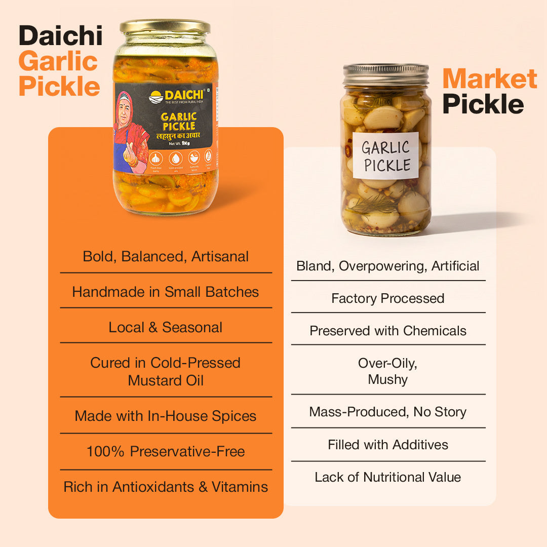 Daichi Handcrafted Garlic Pickle | Glass Jars