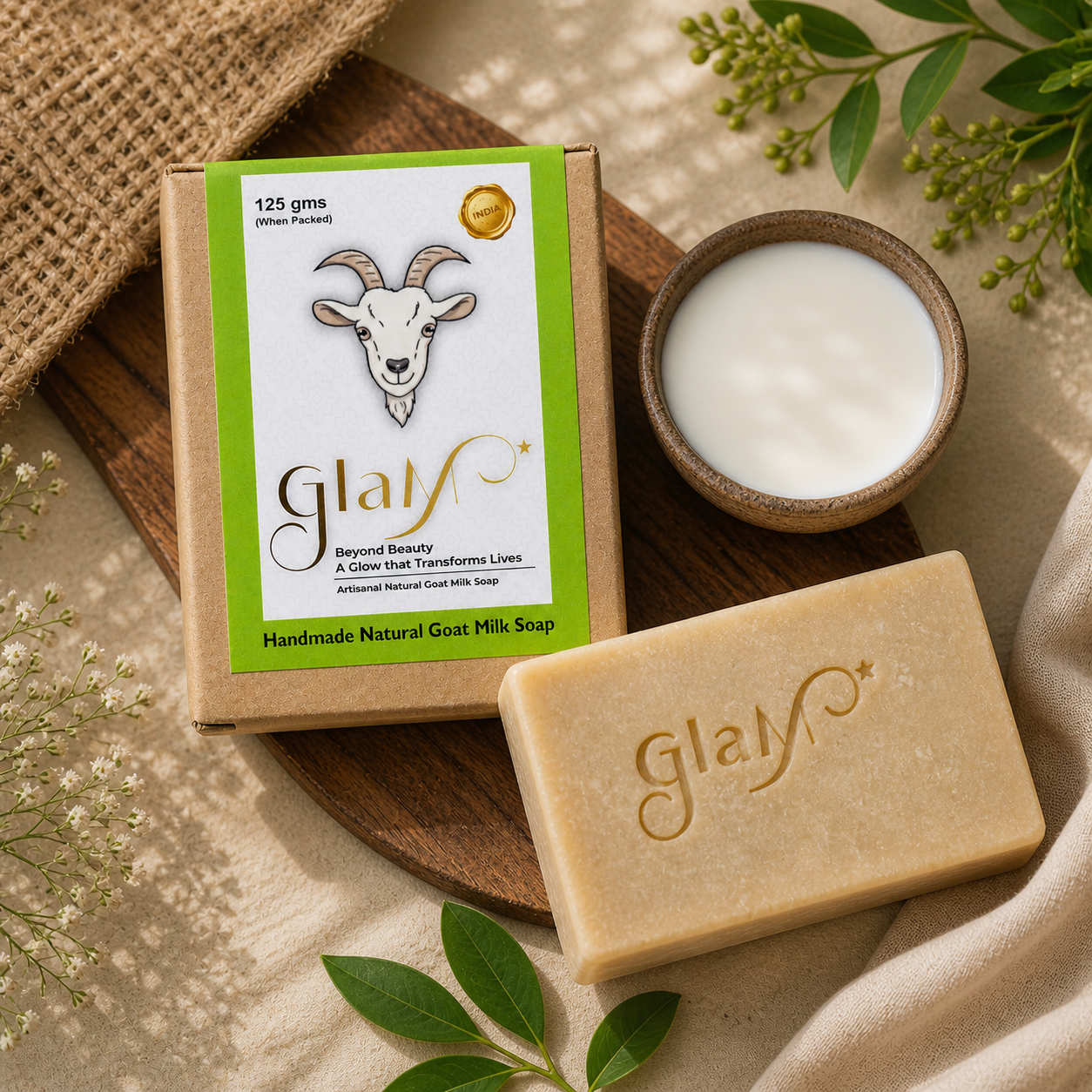 Glam Goat milk soap - Neem Tulsi