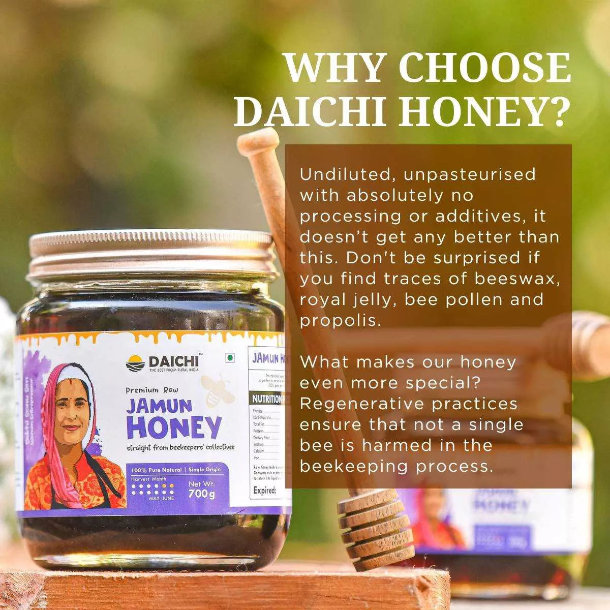 Daichi Jamun Honey | Raw, Natural & Unprocessed – Straight from Beekeepers