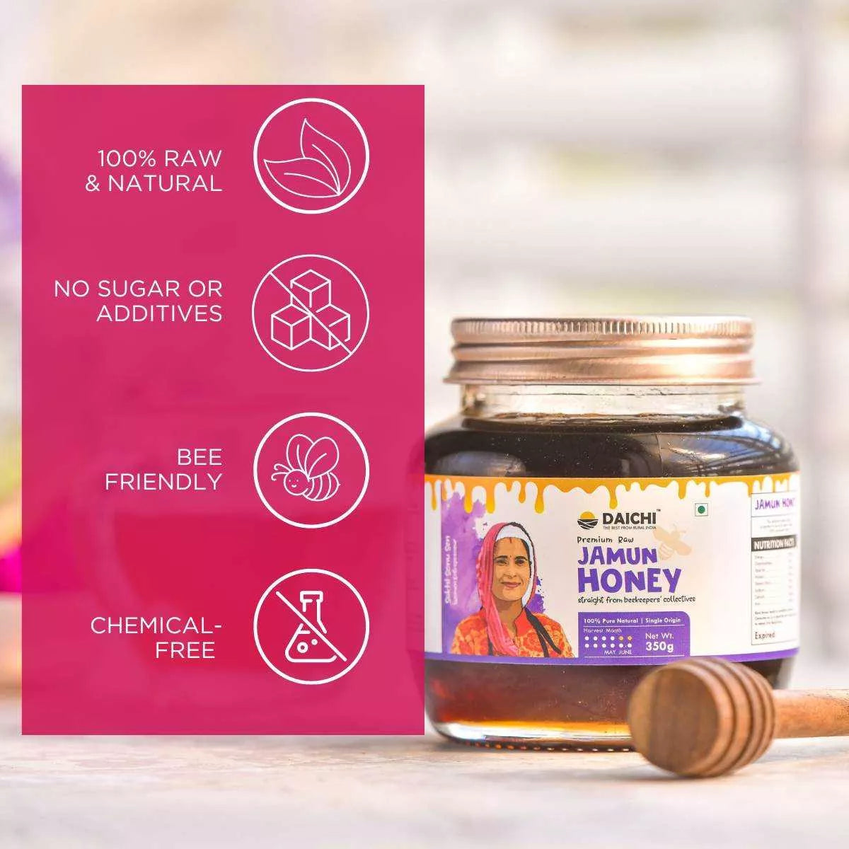 Daichi Jamun Honey | Raw, Natural & Unprocessed – Straight from Beekeepers