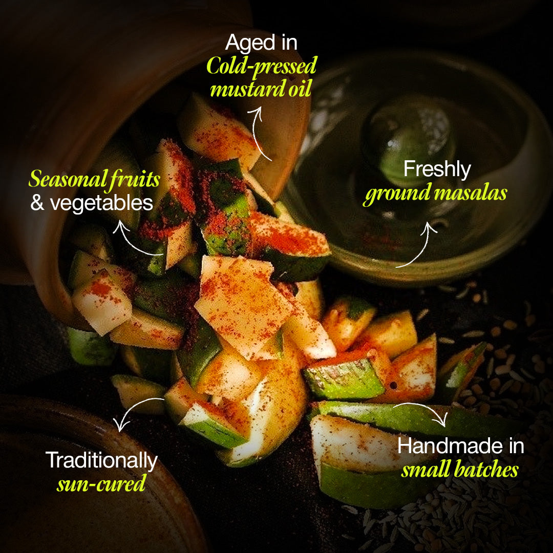 Daichi Handmade Mango Pickle | Cold-Pressed Oil & Traditional Recipe Pickle