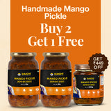 Daichi Handmade Mango Pickle | Cold-Pressed Oil | Traditional Recipe | No Preservatives | Buy 2 kg, Get 500g FREE