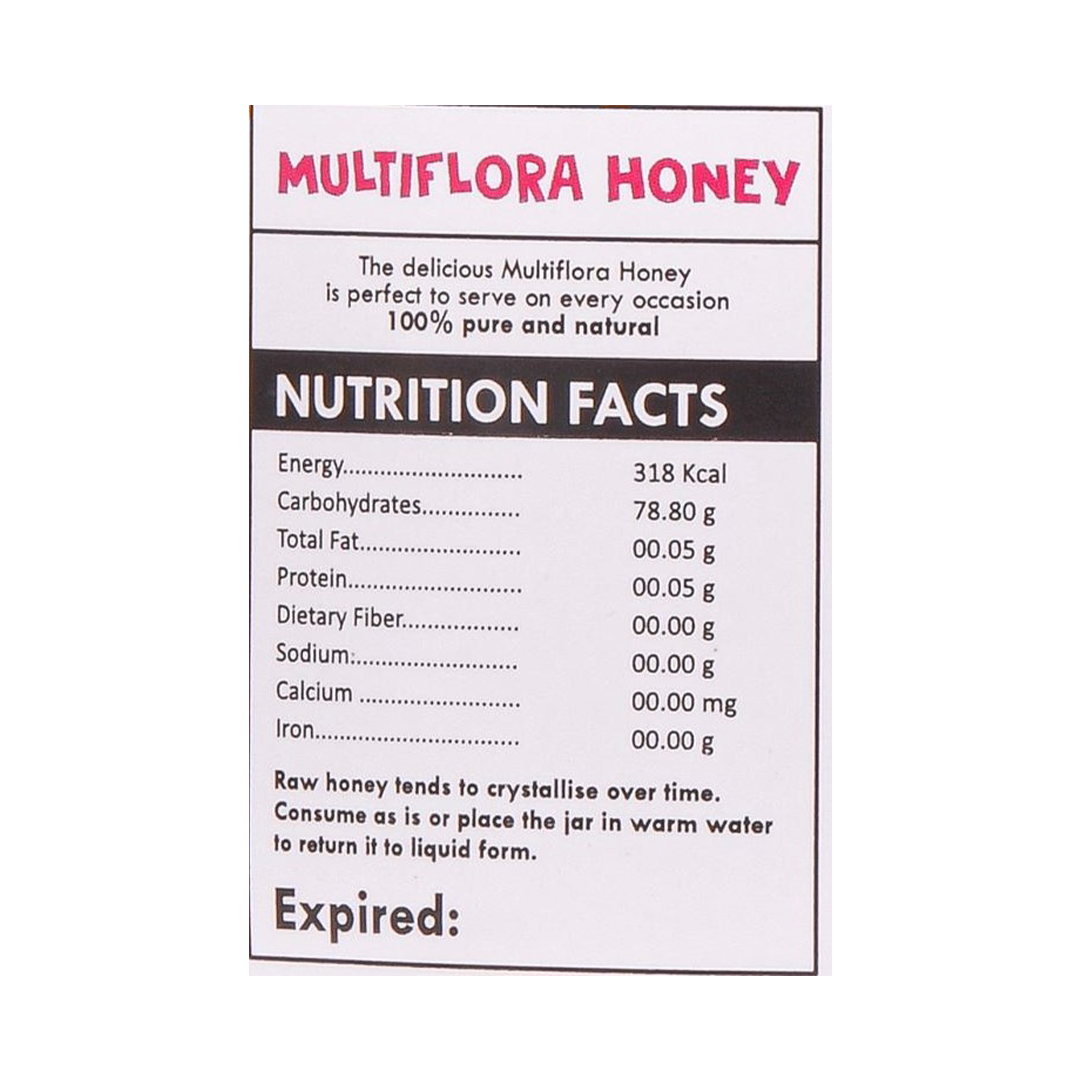 Daichi Multiflora Honey -  100% Raw & Unprocessed, Straight from beekeepers, Cruelty-free, No Sugar or Additives