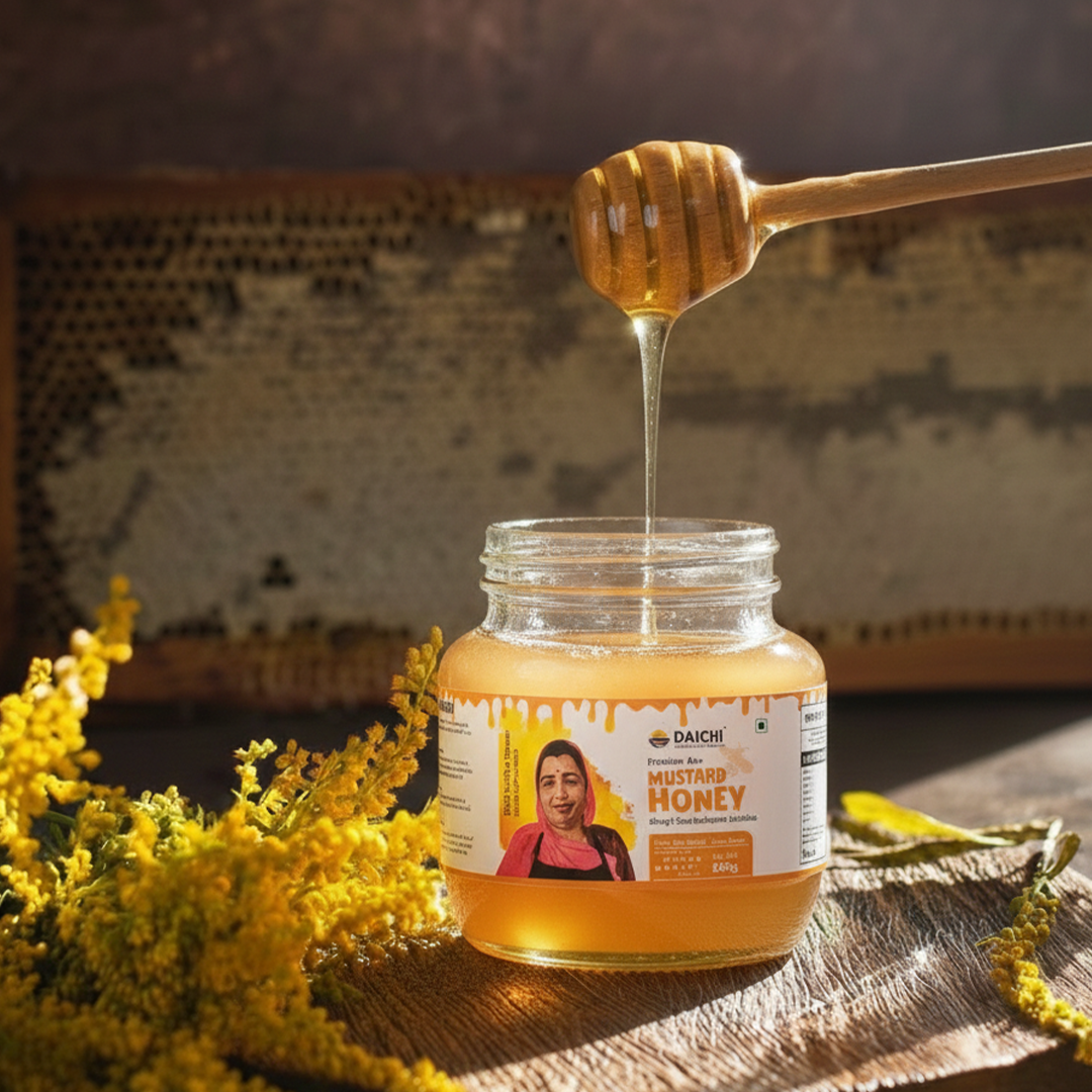 Daichi Mustard Honey - 100% Raw & Unprocessed, Straight from