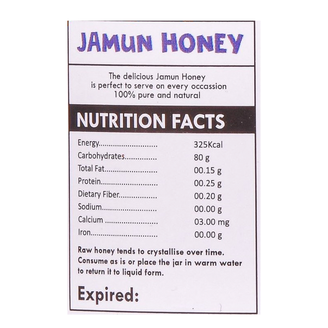 Daichi Jamun Honey -  100% Raw & Unprocessed, Straight from beekeepers, Cruelty-free, No Sugar or Additives