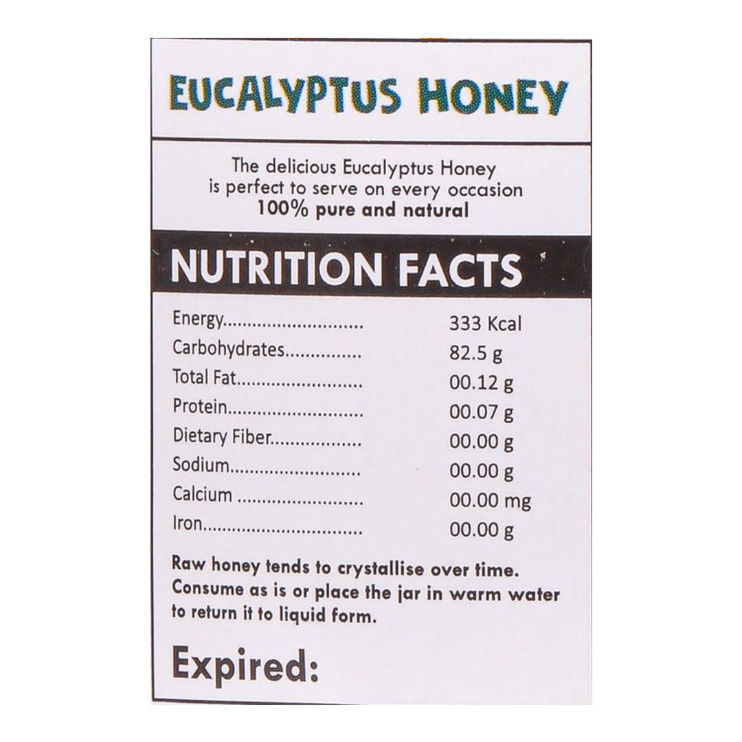 Daichi Eucalyptus Honey -  100% Raw & Unprocessed, Straight from beekeepers, Cruelty-free, No Sugar or Additives