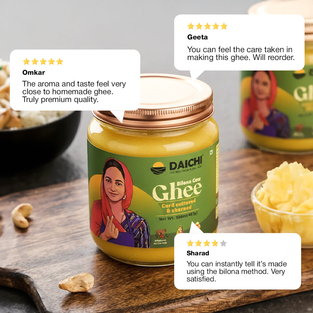 Daichi Pure Premium Bilona Cow Ghee | Handmade in Small Batches | Daichi Natural Ghee