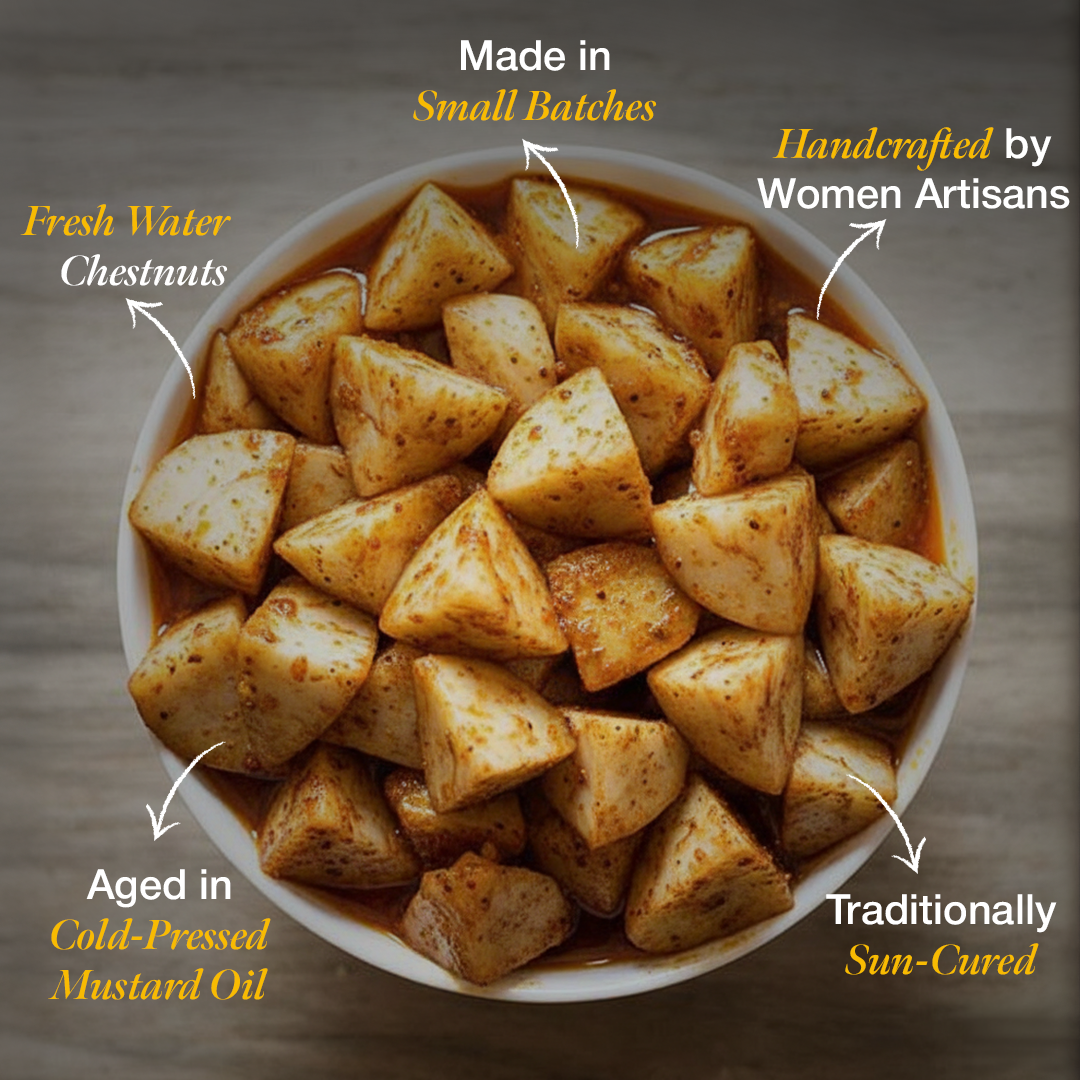 Daichi Singhara Pickle | Crafted with Love by Women Artisans | Sun Cured | Cold-Pressed Mustard Oil | In-House Spices