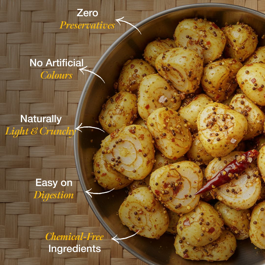 Daichi Singhara Pickle | Crafted with Love by Women Artisans | Sun Cured | Cold-Pressed Mustard Oil | In-House Spices