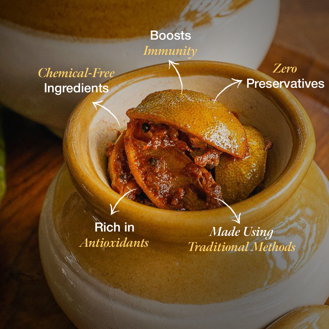 Daichi Sweet Lemon Pickle | Traditional Taste, Cold-Pressed Oil & Natural